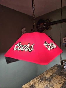 VINTAGE 1988 COORS BEER LAVA RED LOGO POKER POOL TABLE LIGHT BAR SIGN - Picture 1 of 10