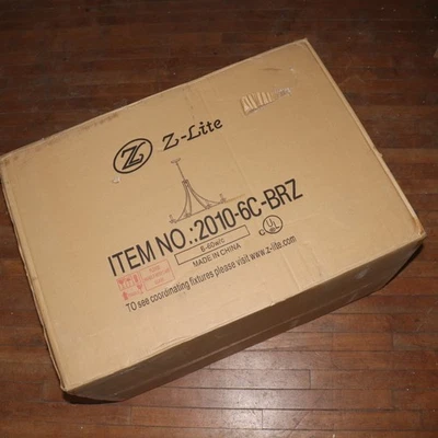 Colgante Z-Lite Verona 6 luces estilo urbano 18,5" ancho x 21" alto 2010-6C-BRZ Foto 1 de 4