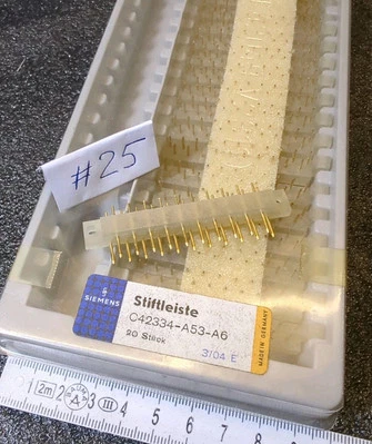 10 Stk. SIEMENS STIFTLEISTEN STECKER 21polige VERGOLDET C42334-A53-A6 NOS OVP - Bild 1 von 4