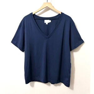 Nation LTD Nina Vintage Fit V-Neck Tee Shirt Navy Blue Size Medium - Bild 1 von 9