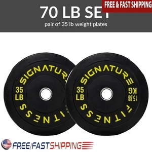 Olympic Bumper Weight Plates Steel Hub Virgin Rubber Durable Home Gym Training - Picture 1 of 7