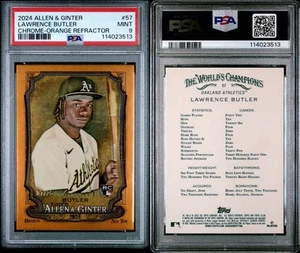 Allen & Ginter 2024 cromo Lawrence Butler refractor naranja/25 #57 PSA 9 - Imagen 1 de 1