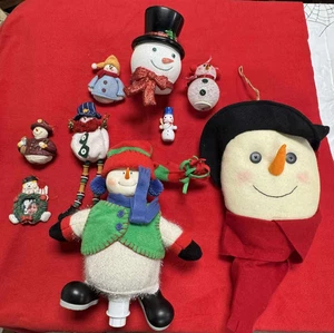 Menge 9 Schneemann WEIHNACHTSDEKORATIONEN - verschiedene Stile Weihnachtsdeko SCHÖN! SCHNELL! - Bild 1 von 7