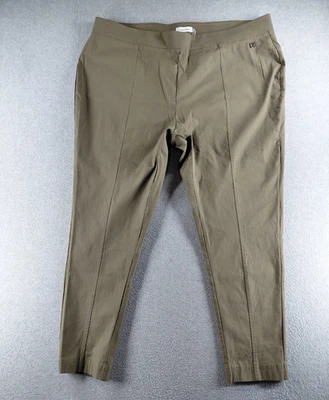 Pantalones para mujer Calvin Klein talla 2X verdes rectos elásticos tiro alto 42x27 Foto 1 de 4