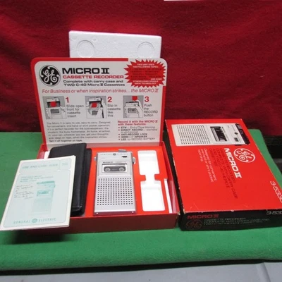 Grabadora de casete General Electric GE 3-5330 MICRO II (sin probar) Foto 1 de 4