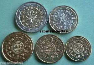 Portogallo tutte le monete da 5 euro 2003 con 10 centesimi, 20 centesimi, 50 centesimi, 1 euro, 2 euro - Foto 1 di 1