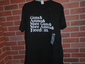 GUNS & AMMO AMMO & FREEDOM MENS TSHIRT NEW W/STICKER SIZE ADULT XL - Picture 1 of 2