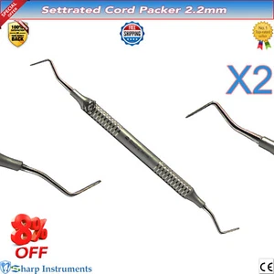 2.2mm Cord Packer Serrated Sulcus Retractions Double Ended Dental Instruments CE - Picture 1 of 2