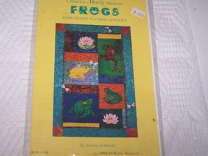 Critters in a Hurry Patterns Frogs NIP 1994 4 frogs 1 Lily 1 Lily Pad dragonfly - Picture 1 of 3