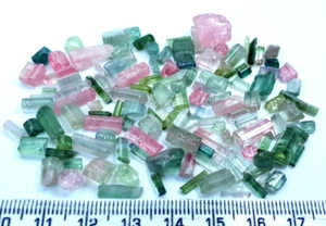 100Cts Beautiful Mix Colors Tourmaline Crystal Type Rough Grade Good Quality Lot - Picture 1 of 6