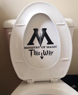 ORACAL Ministry of Magic Harry Potter Bathroom Quote Decal Sticker deathly hallow #hp