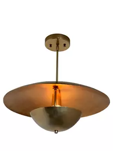 Mid century Modern light Ceiling Light Raw Brass Italian Ceiling Chandelier - Picture 1 of 7
