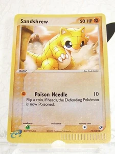 Pokemon Karte Sandshrew Sandan 75/100 EX Sandstorm Sandsturm  Holo Reverse 2003 - Bild 1 von 4