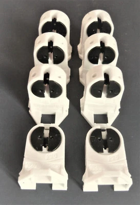 8x BJB 26.620.2006 No Locating Pin 20mm T5 Push-In Fluorescent Socket Lampholder - Image 1 of 4