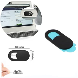 Cover per fotocamera portatile. stick on. Scorrevole, Nero, confezione da 6. Privacy non hackerabile - Foto 1 di 10