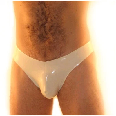 Sexy Latex Rubber Men's Boxer Panties Shorts Underwear Unique,comfort,white - Image 1 of 4