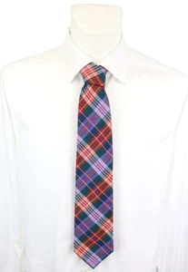 EFFETTO SETA Tie Men's 143 X 10 CM Plaid Tied Formal All Seasons - Picture 1 of 8