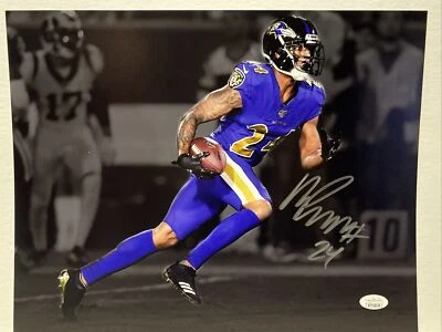 Foto firmada por Marcus Peters Baltimore Ravens 11x14 JSA Foto 1 de 4