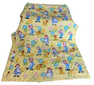 Raggedy Ann and Andy Baby Blanket Vintage 1982 - Picture 1 of 6