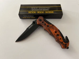 Tac-Force TF-723RC EDC Red Camo Spring Assisted Tactical Rescue Folding Knife - Picture 1 of 8