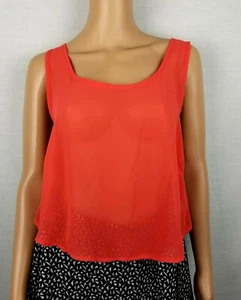 Love J USA blouse size Medium, Orange color open back. - Picture 1 of 8