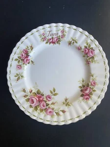 Royal Albert Bone China Salad Plate Flower Of The Month June Roses - Bild 1 von 4