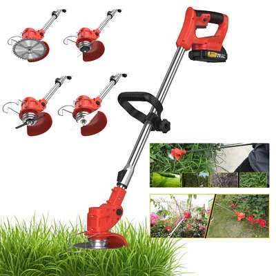 6 Zoll 1000W Akku Rasentrimmer 4.0Ah 2*Akkus Bürstenlos Freischneider Motorsense - Bild 1 von 4