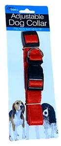 Dog Collar for Small to Medium Size Pets Adjustable up to 18" Neck - RED - Picture 1 of 2