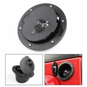 Locking Gas Cap Cover Fuel Door for Jeep Wrangler JK Sport Rubicon Sahara 07-18 - Foto 1 di 6