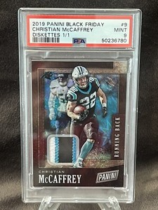 CHRISTIAN MCCAFFREY 2019 Panini Black Friday Player Worn Patch 1/1 Diskettes