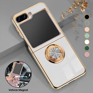 For Samsung Galaxy Z Flip6 5 4 3 Magnetic Ring Holder Shockproof Slim Case Cover - Photo 1 sur 25