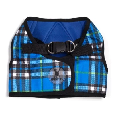 The Worthy Dog Blue Plaid SideKick Harness Vest Puppy Cat  T XXS M L XL 2XL 3XL - Image 1 of 4