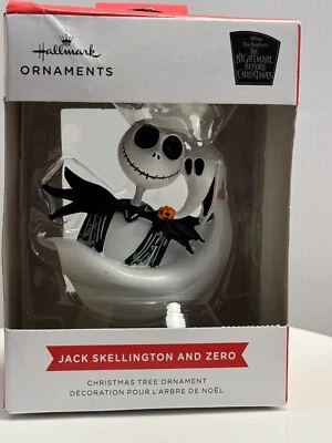 NUEVO Disney Hallmark Pesadilla antes de Navidad Jack Skellington y adorno cero Foto 1 de 4