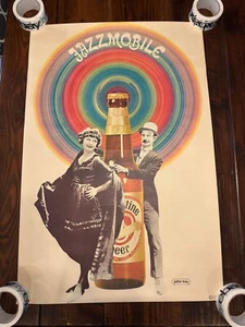Vintage Peter Max Jazzmobile Ballatine Beer 13 Poster 24x36 1968 - Imagen 1 de 7