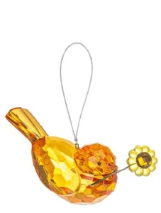 Ganz Crystal Expressions Acryl orange Vogel Ornament mit Sonnenblume - Bild 1 von 6