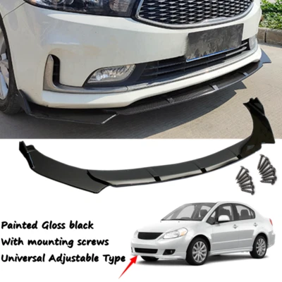 Add-on Universal Adjustable Fit For 2008-13 Suzuki SX4 Front Bumper Lip Splitter - Image 1 of 4