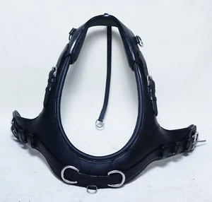 Brollar francese in pelle nero imbottito taglia extra completo pannocchia e pony - Foto 1 di 4