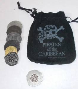 JUEGO DE MONEDAS DEL TESORO PIRATAS DEL CARIBE RARO DISNEYWORLD TEMPRANO - Imagen 1 de 8