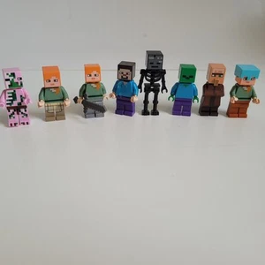 Lego Minecraft Minifigures Lot of 8 No Accessories Great Condition See Descript! - Picture 1 of 7