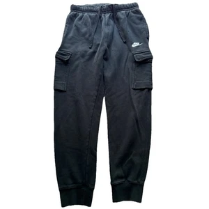 Nike Hose Herren Medium Schwarz Club Fleece Cargo Jogginghose Sweatpants Swoosh - Bild 1 von 4