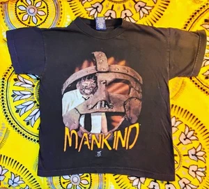 Vintage WWF 90's Mankind Mick Foley *The Man Behind The Mask" Youth Size Medium - Bild 1 von 4