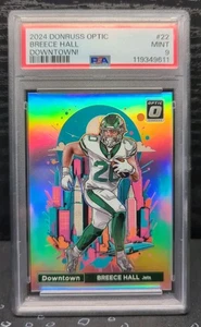 2024 Panini Donruss Optic Breece Hall Downtown #22 NY Jets SSP Case Hit PSA 9 - Bild 1 von 5