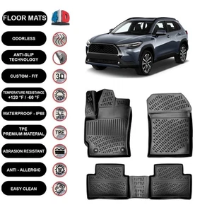 Alfombrillas forro para Toyota Corolla Cross (2022-2025) impermeables moldeadas 4D 4 piezas - Imagen 1 de 5