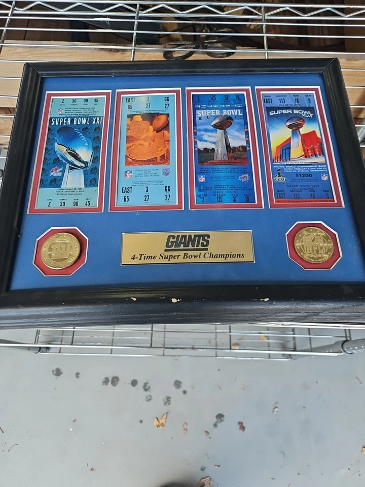 Colección de boletos conmemorativos de los Gigantes 4 veces campeones del Super Bowl Foto 1 de 1