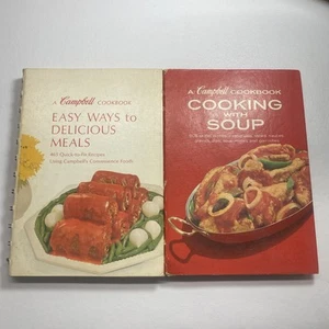 VINTAGE CAMPBELL SOUP COOKBOOKS - COOKING WITH SOUP & EASY WAYS BOOK LOT (2) - Imagen 1 de 19