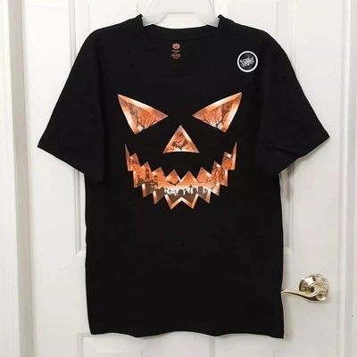 Boys Halloween T-shirt Glow in the Dark Jack o lantern Size 2XL NEW - Image 1 of 4