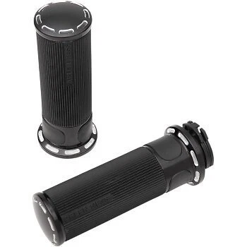 Empuñaduras Arlen Ness 07-301 Fusion negras ranura pista para Harley Cable Op Foto 1 de 1