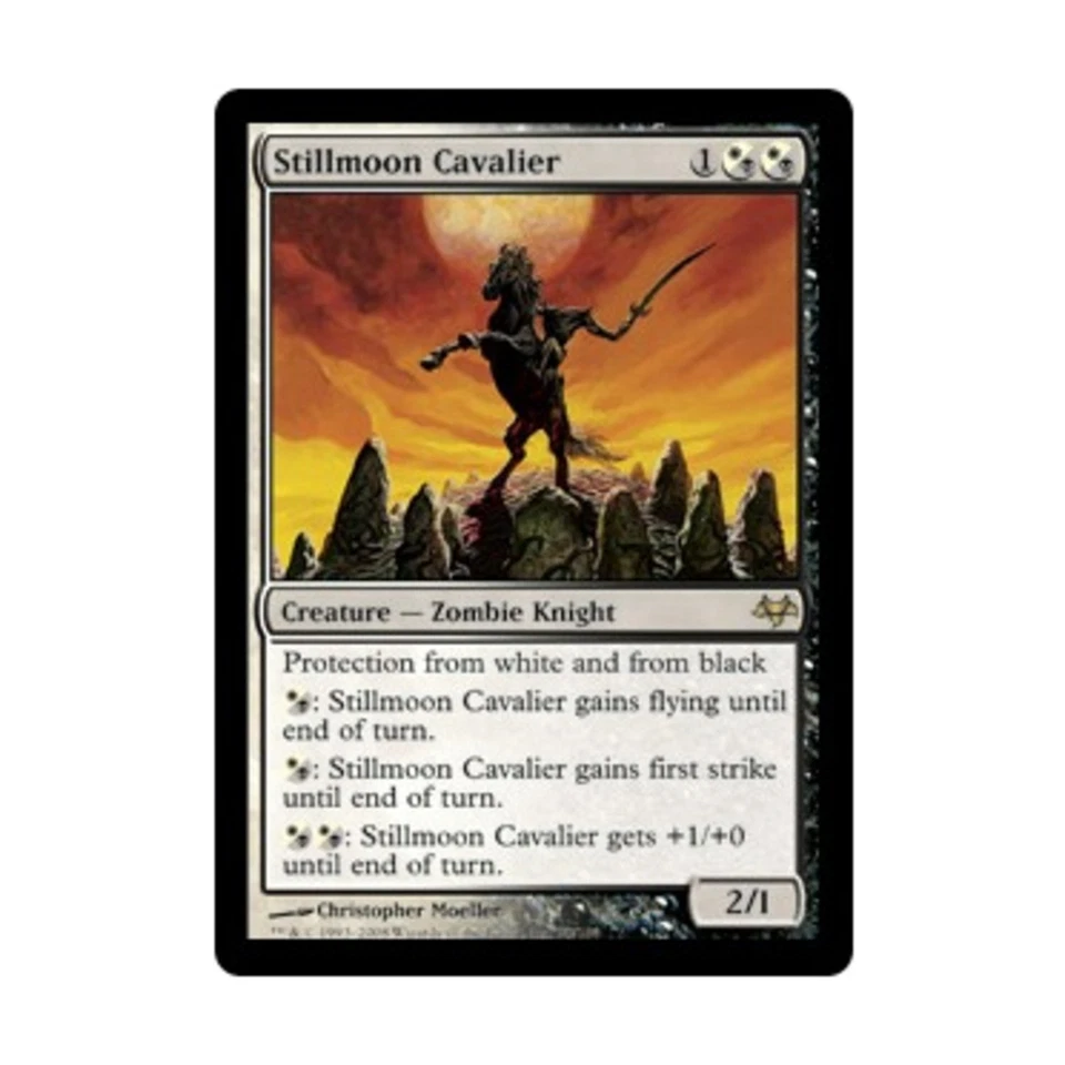 WOTC MtG Eventide Stillmoon Cavalier (R) EX - Image 1 of 1