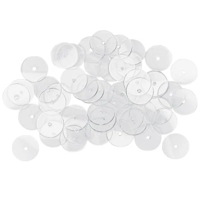 50 piezas respaldos para pendientes, almohadillas de disco transparentes para estabilizar pendientes almohadillas de disco de plástico Foto 1 de 4