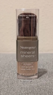 Neutrogena 40 Neutral to Medium Mineral Sheers Powder Foundation RARE SEALED - Image 1 of 4